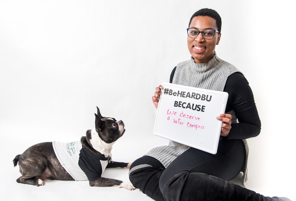 Sexual Assault Response and Prevention Center at BU holds their socil media campaign #BeHeardBU because as part of the national sexual misconduct survey., Boston ,MA Feb 1st, 2019