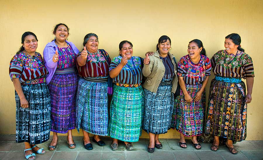 Guatemala women leaders gathering for training in gender based violence prevention.